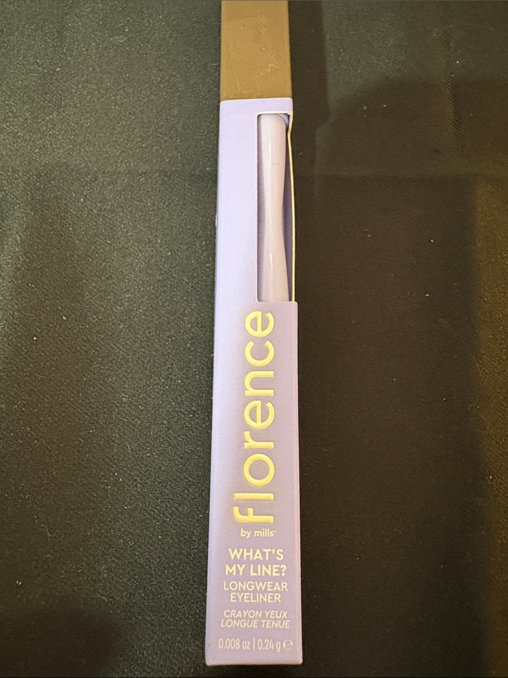 Florence by Mills Longwear Eyeliner - Lavender Packaging, brown pencil